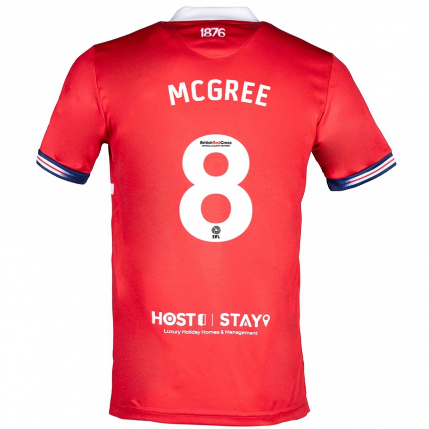 Vyrai Riley Mcgree #8 Raudona Namų Marškinėliai 2023/24 T-Shirt