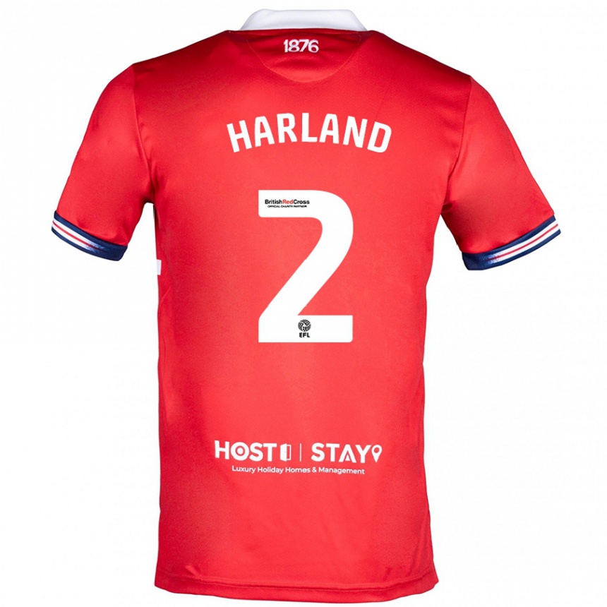 Vyrai Jane Harland #2 Raudona Namų Marškinėliai 2023/24 T-Shirt