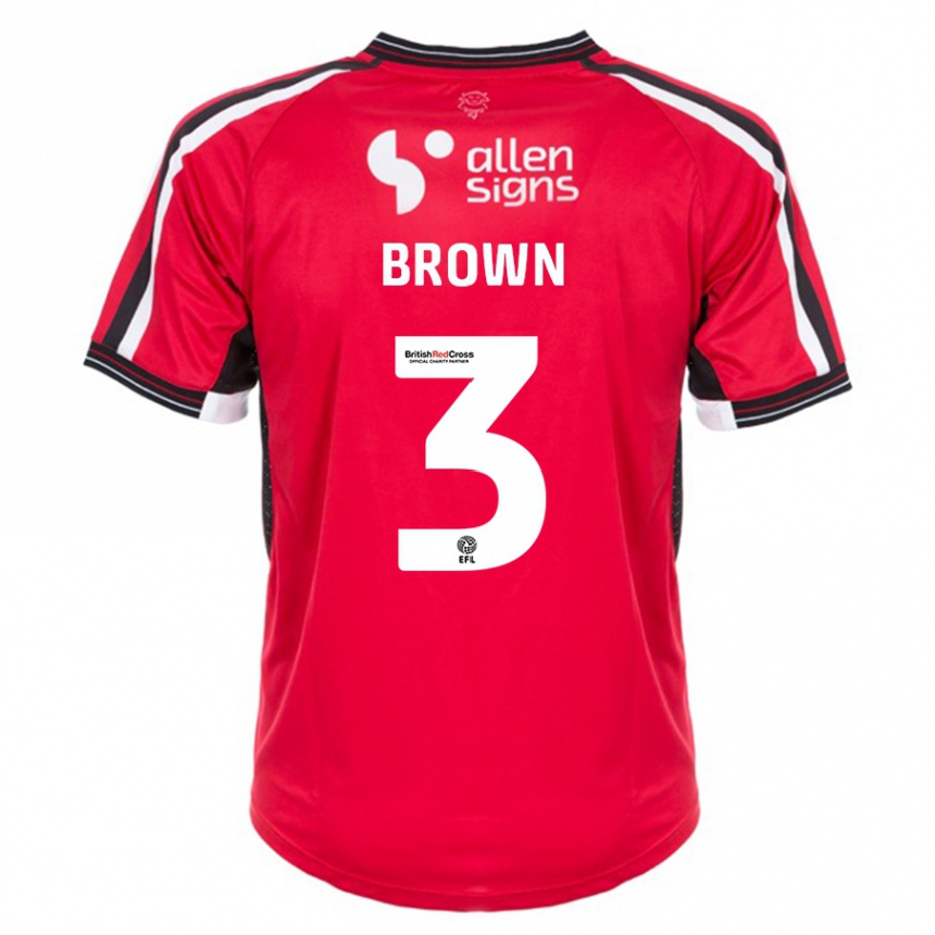 Vyrai Jaden Brown #3 Raudona Namų Marškinėliai 2023/24 T-Shirt