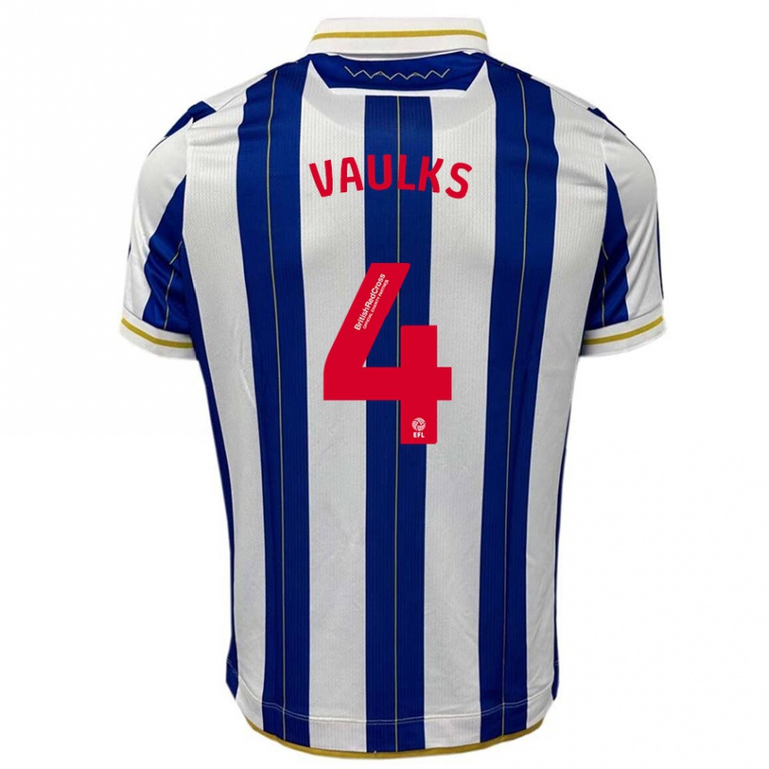 Vyrai Will Vaulks #4 Mėlyna Balta Namų Marškinėliai 2023/24 T-Shirt