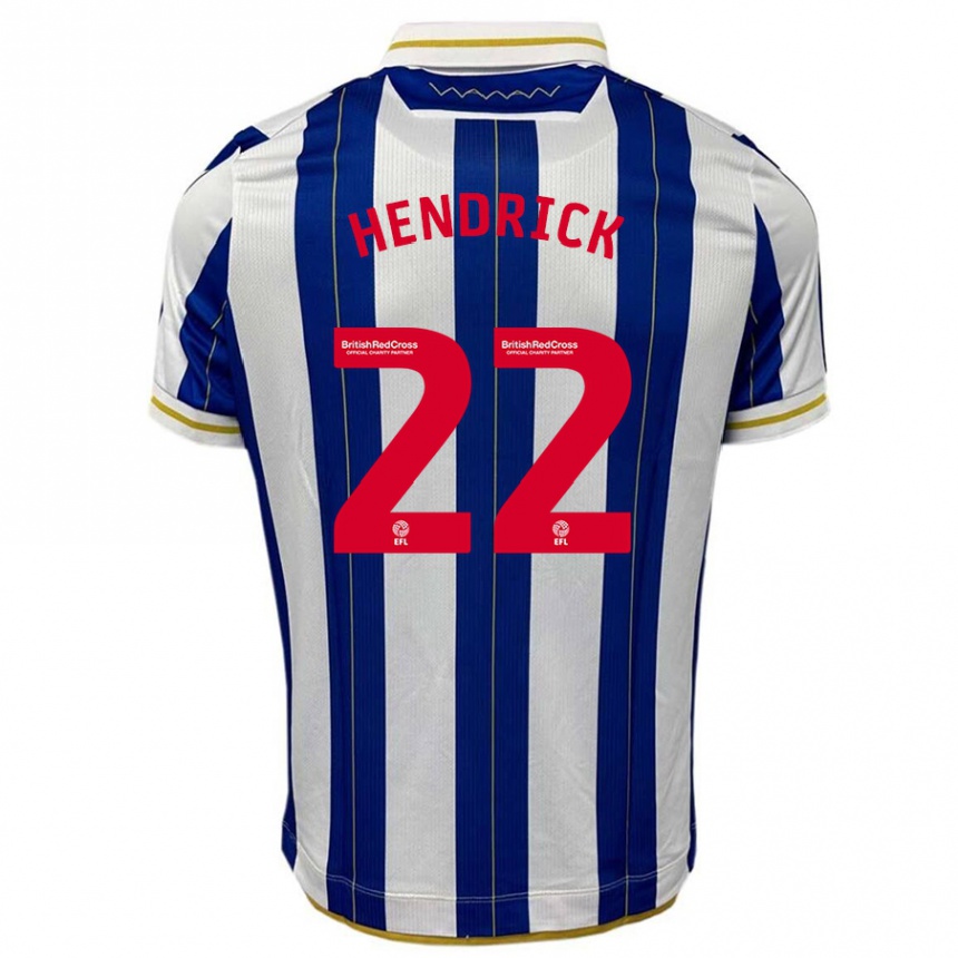 Vyrai Jeff Hendrick #22 Mėlyna Balta Namų Marškinėliai 2023/24 T-Shirt