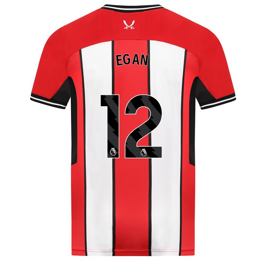 Vyrai John Egan #12 Raudona Namų Marškinėliai 2023/24 T-Shirt