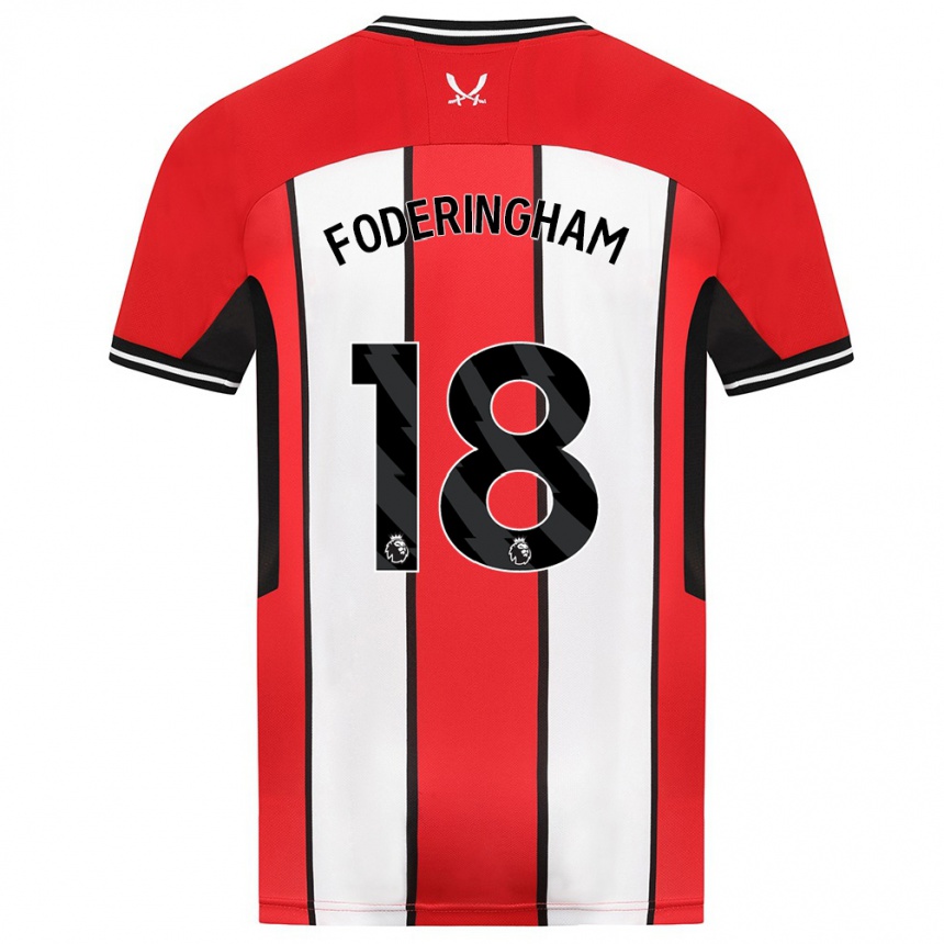 Vyrai Wes Foderingham #18 Raudona Namų Marškinėliai 2023/24 T-Shirt