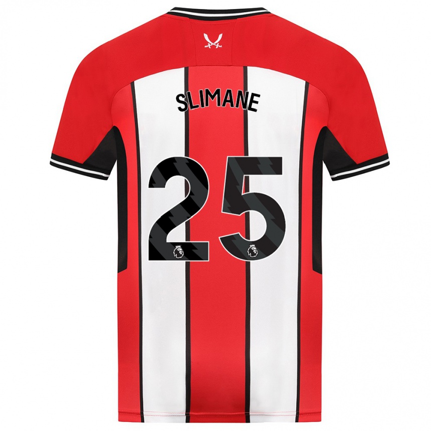 Vyrai Anis Slimane #25 Raudona Namų Marškinėliai 2023/24 T-Shirt