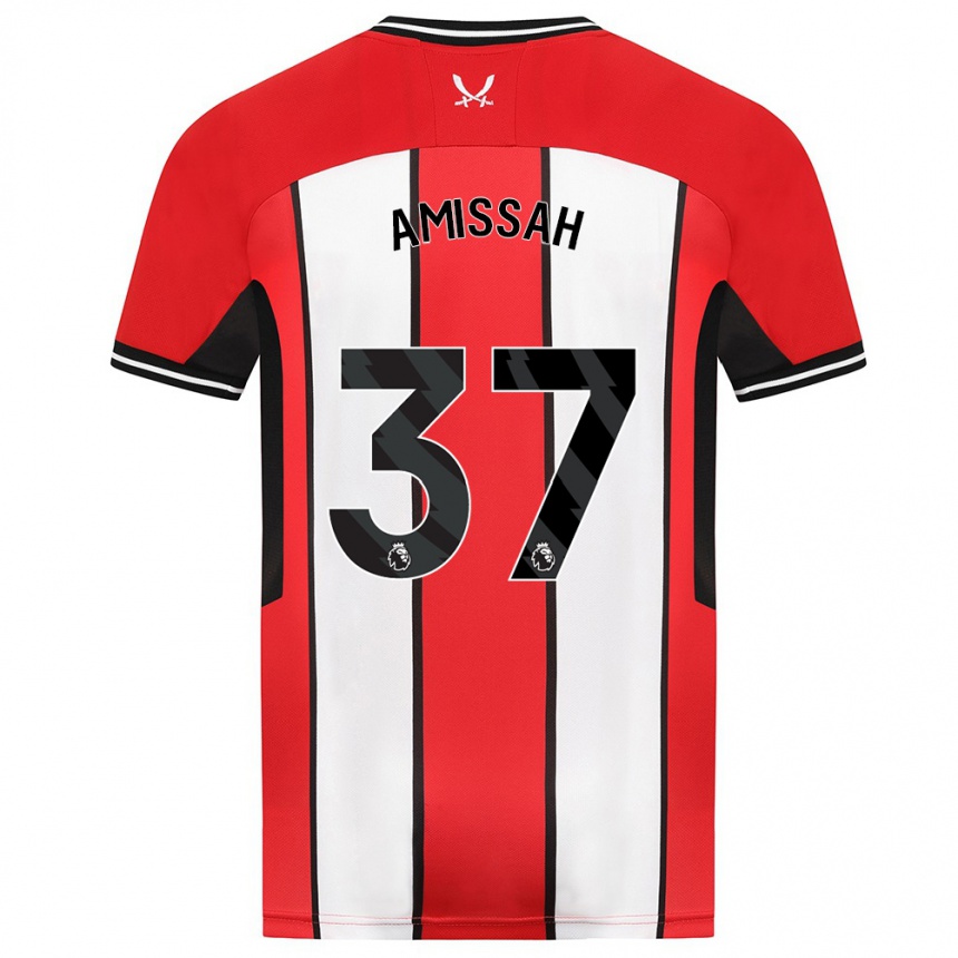 Vyrai Jordan Amissah #37 Raudona Namų Marškinėliai 2023/24 T-Shirt