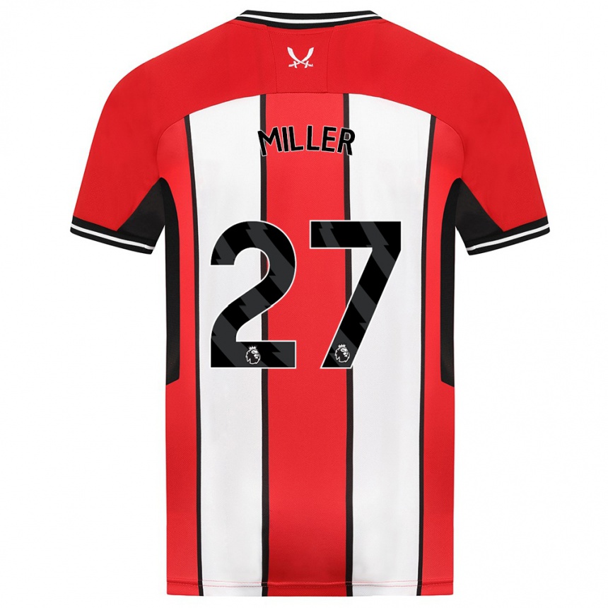 Vyrai Lara Miller #27 Raudona Namų Marškinėliai 2023/24 T-Shirt