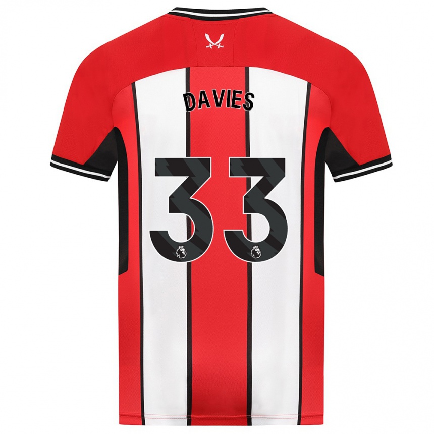 Vyrai Bethan Davies #33 Raudona Namų Marškinėliai 2023/24 T-Shirt