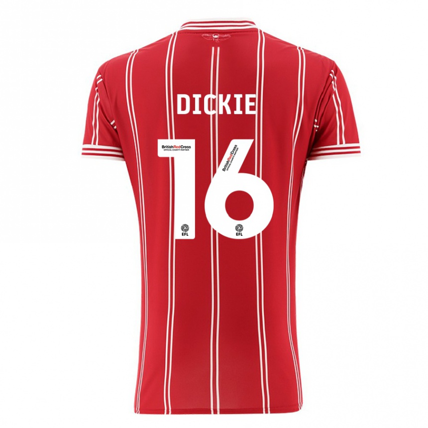 Vyrai Rob Dickie #16 Raudona Namų Marškinėliai 2023/24 T-Shirt