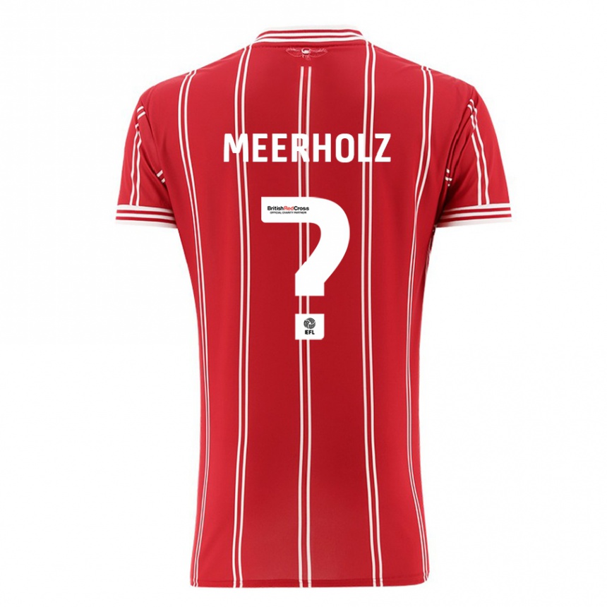 Vyrai Jed Meerholz #0 Raudona Namų Marškinėliai 2023/24 T-Shirt