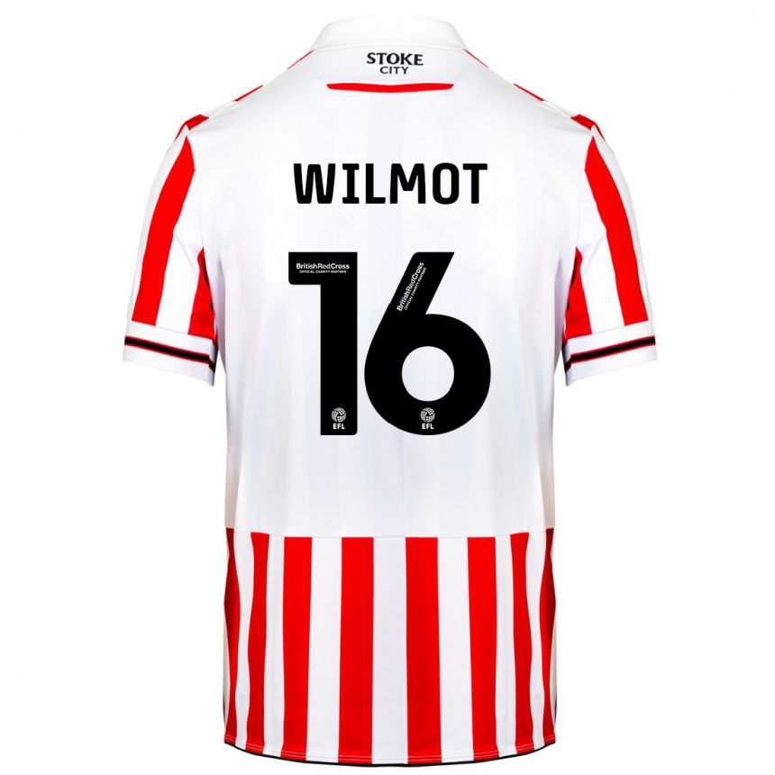 Vyrai Ben Wilmot #16 Raudona Balta Namų Marškinėliai 2023/24 T-Shirt