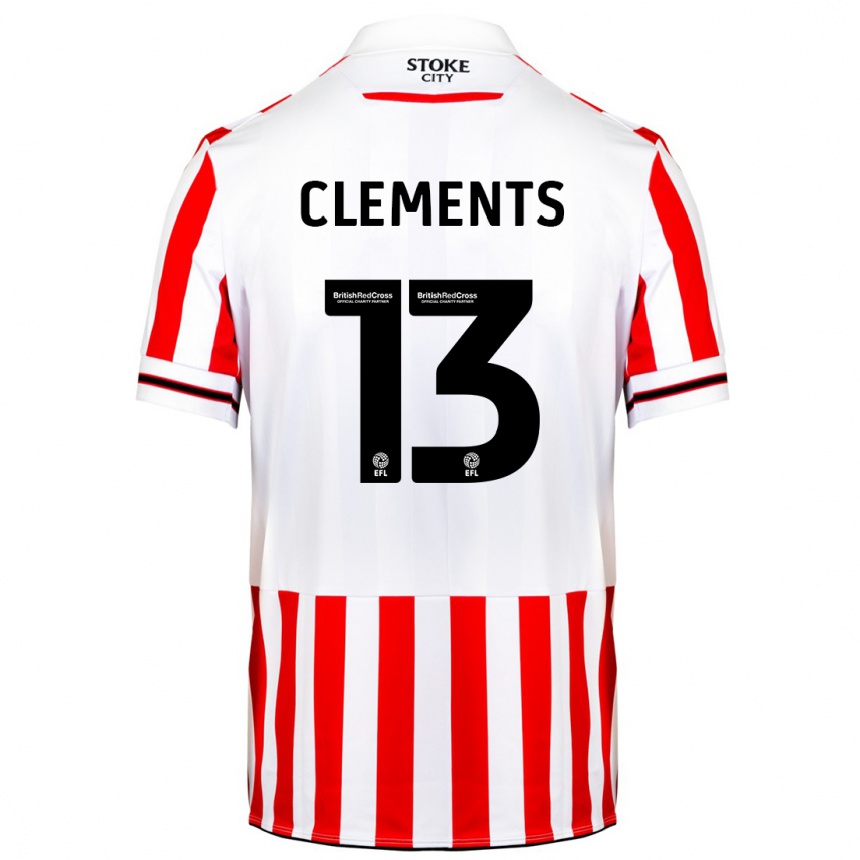 Vyrai Daisy Clements #13 Raudona Balta Namų Marškinėliai 2023/24 T-Shirt