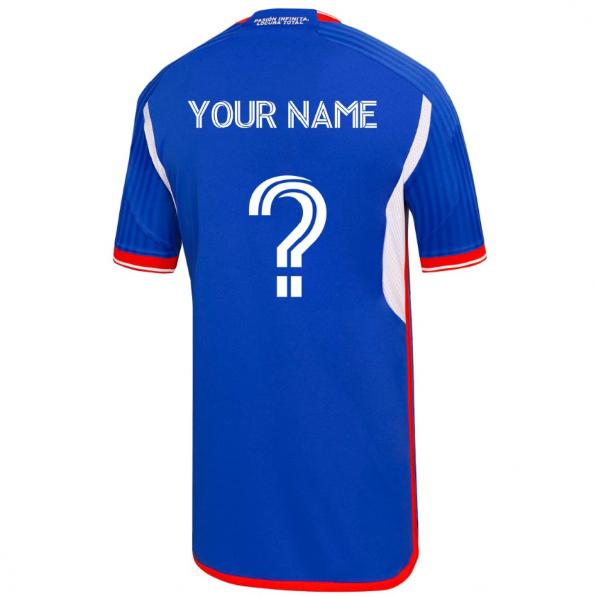 Vyrai Jūsų Vardas #0 Mėlyna Namų Marškinėliai 2023/24 T-Shirt