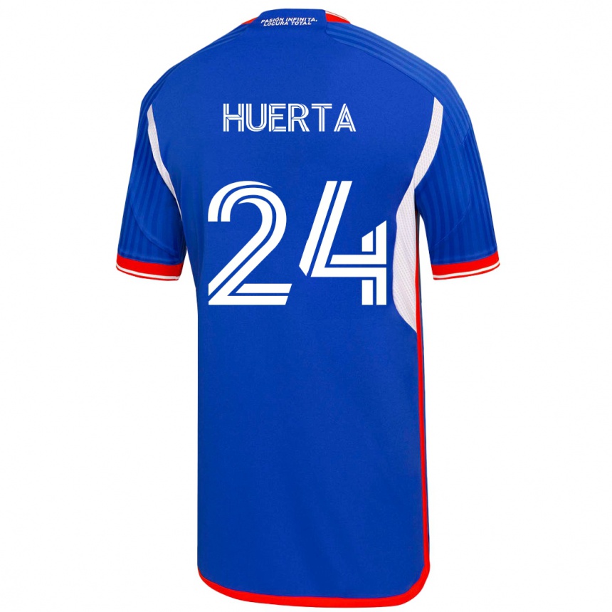 Vyrai Renato Huerta #24 Mėlyna Namų Marškinėliai 2023/24 T-Shirt