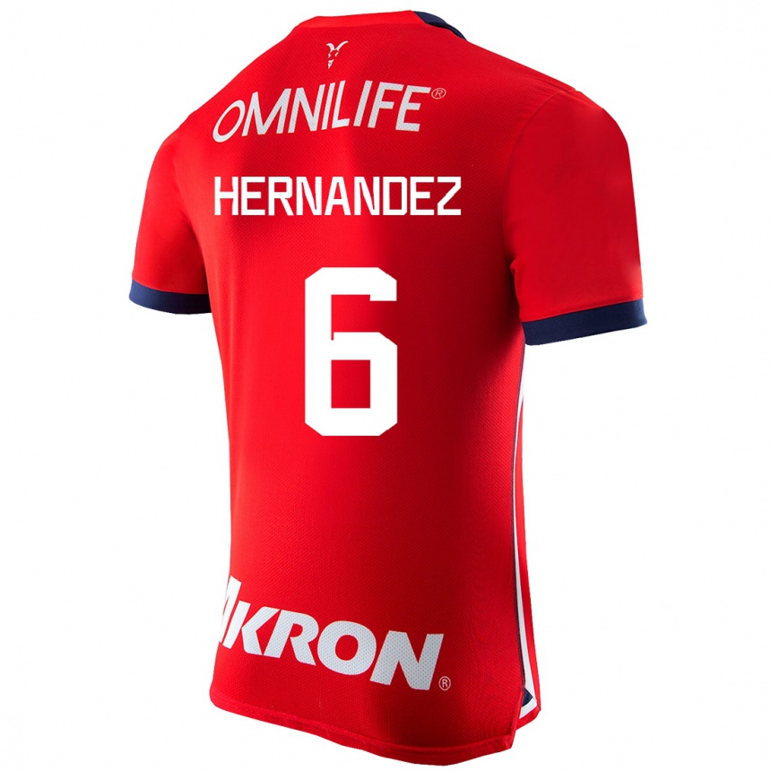 Vyrai Ana Camila Hernández #6 Raudona Namų Marškinėliai 2023/24 T-Shirt
