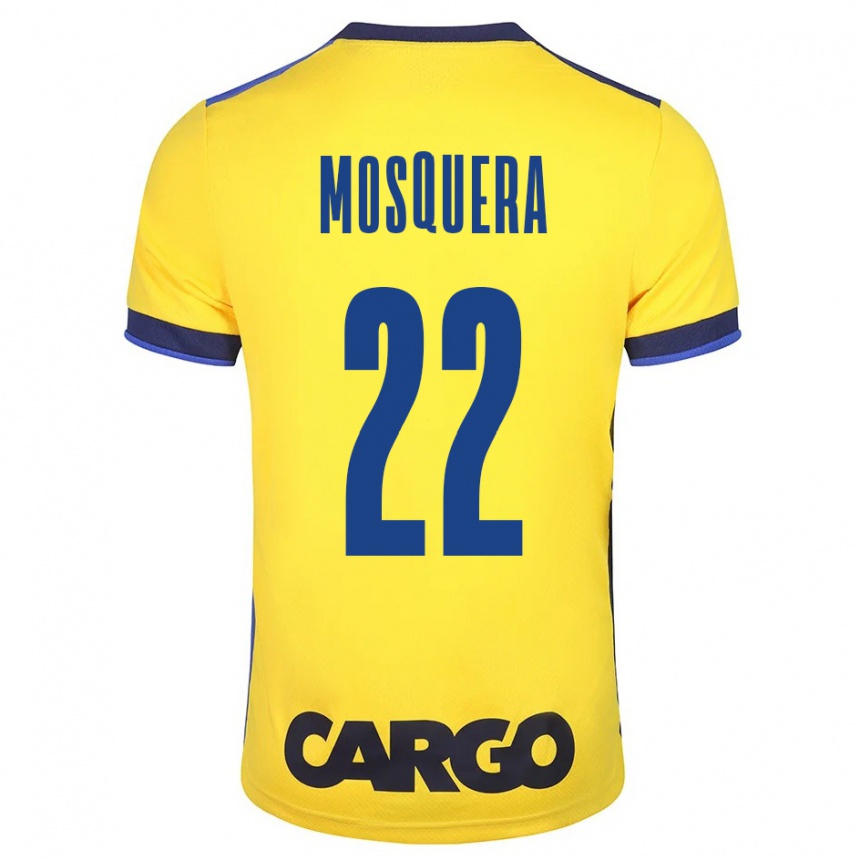 Vyrai Orlando Mosquera #22 Geltona Namų Marškinėliai 2023/24 T-Shirt