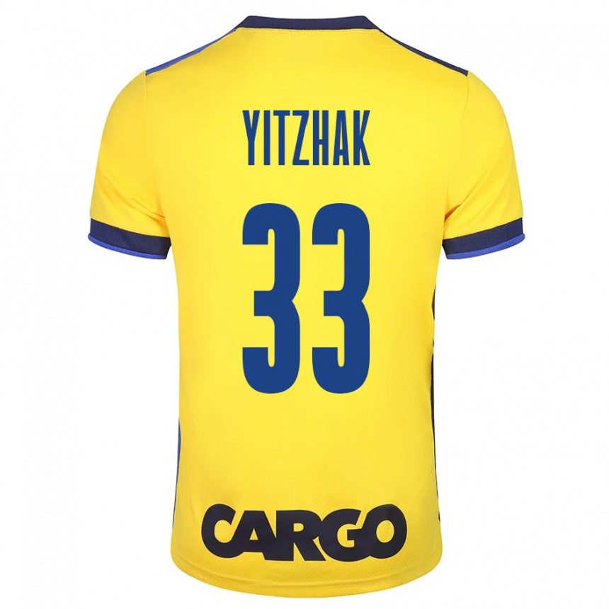 Vyrai Or Yitzhak #33 Geltona Namų Marškinėliai 2023/24 T-Shirt