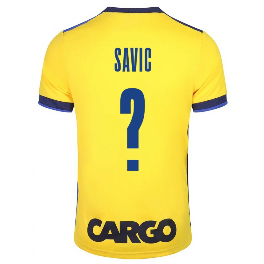 Vyrai Rom Savic #0 Geltona Namų Marškinėliai 2023/24 T-Shirt