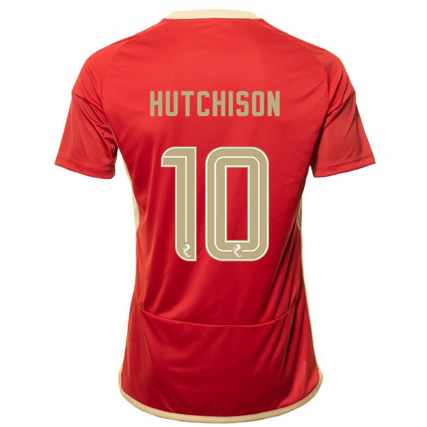 Vyrai Bayley Hutchison #10 Raudona Namų Marškinėliai 2023/24 T-Shirt