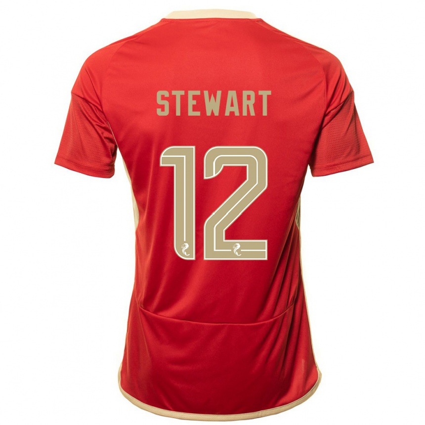 Vyrai Hannah Stewart #12 Raudona Namų Marškinėliai 2023/24 T-Shirt