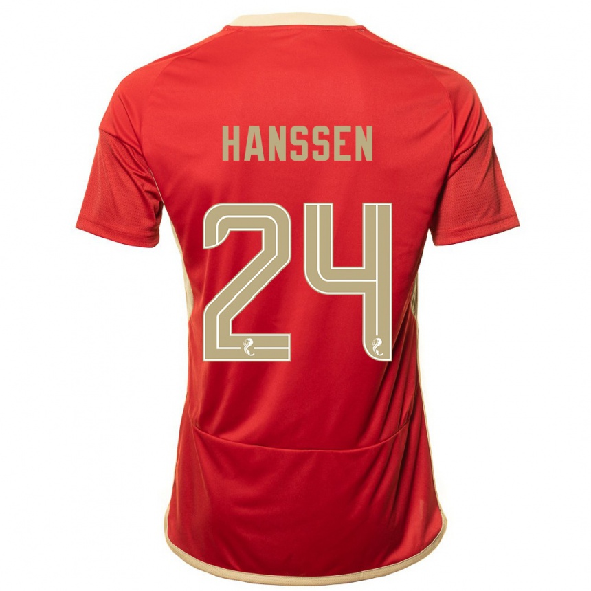 Vyrai Nadine Hanssen #24 Raudona Namų Marškinėliai 2023/24 T-Shirt