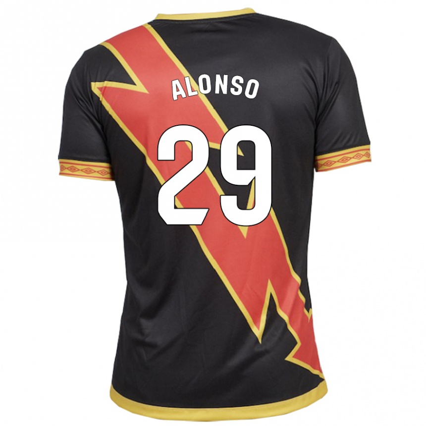 Vyrai Sergio Alonso #29 Juoda Išvykos Marškinėliai 2023/24 T-Shirt