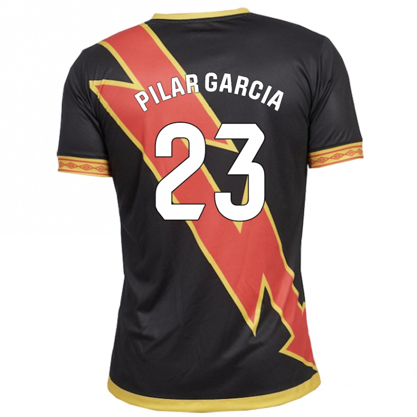Vyrai María Pilar García Villalba #23 Juoda Išvykos Marškinėliai 2023/24 T-Shirt