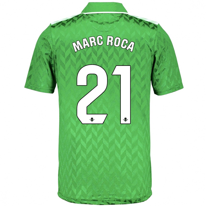 Vyrai Marc Roca #21 Žalias Išvykos Marškinėliai 2023/24 T-Shirt