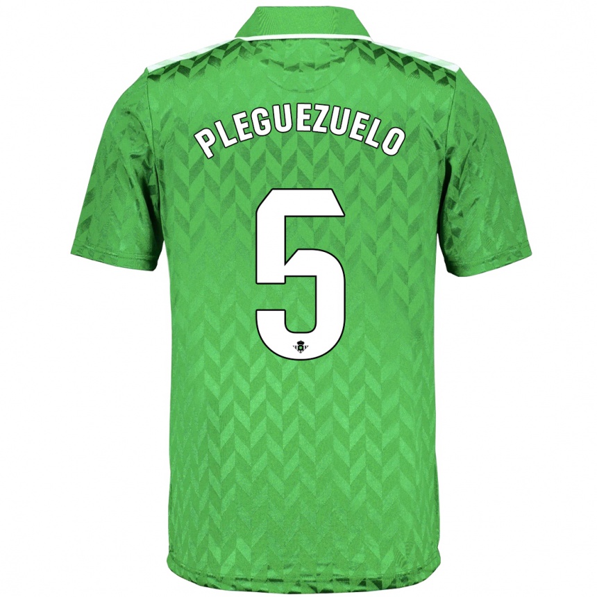 Vyrai Xavi Pleguezuelo #5 Žalias Išvykos Marškinėliai 2023/24 T-Shirt