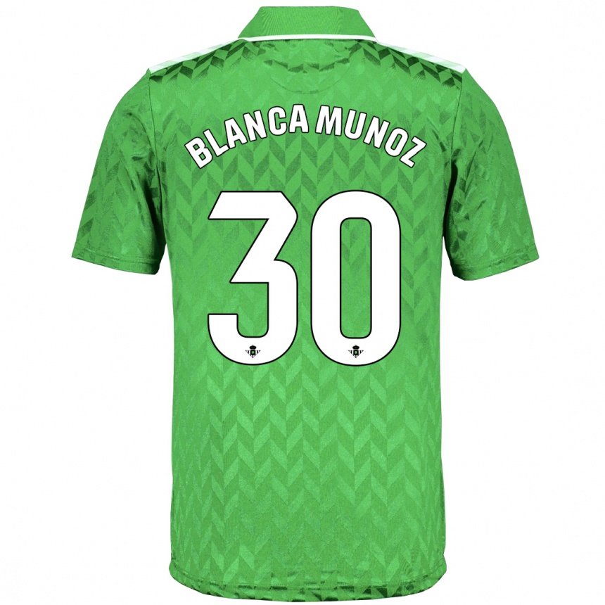 Vyrai Blanca Muñoz #30 Žalias Išvykos Marškinėliai 2023/24 T-Shirt