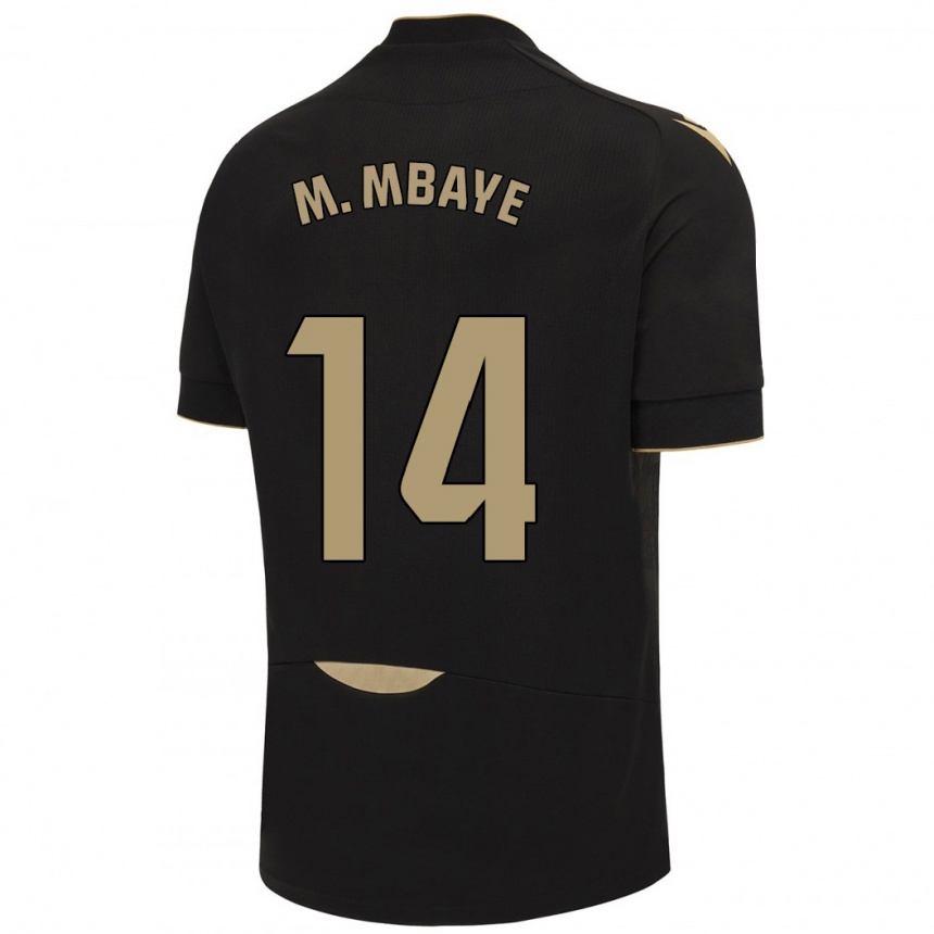 Vyrai Momo Mbaye #14 Juoda Išvykos Marškinėliai 2023/24 T-Shirt