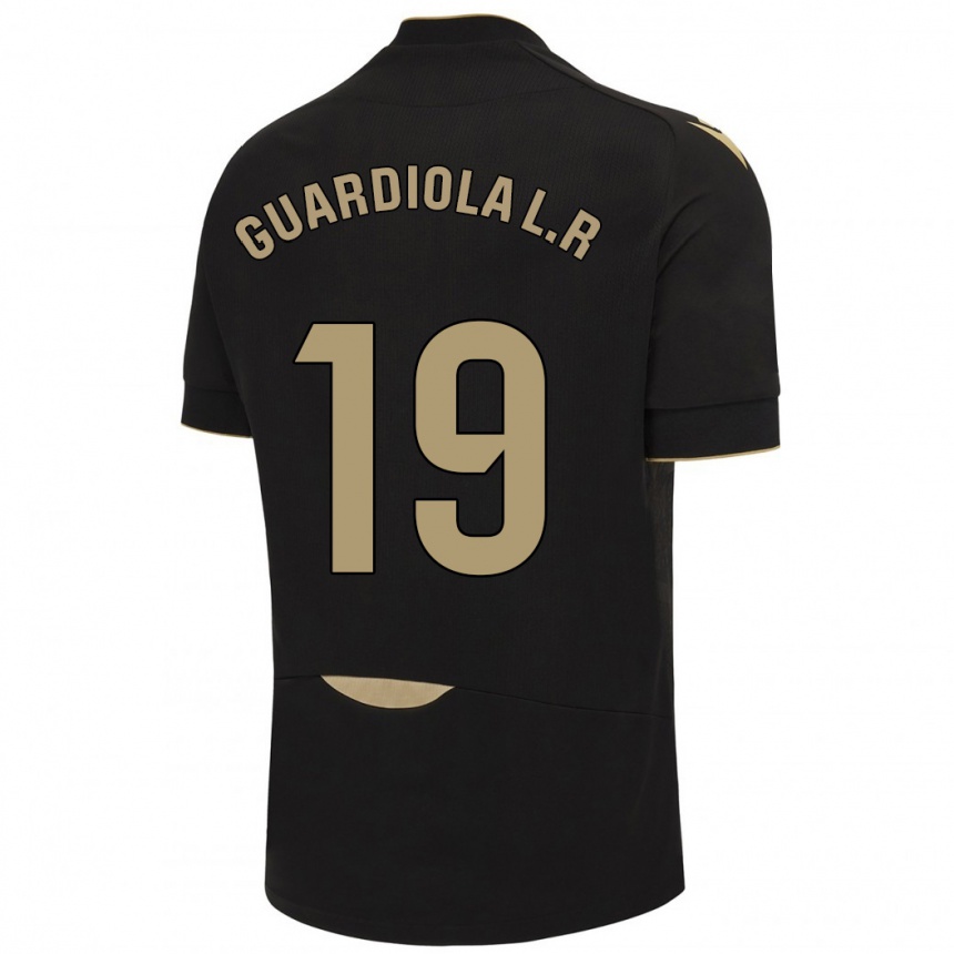 Vyrai Sergi Guardiola #19 Juoda Išvykos Marškinėliai 2023/24 T-Shirt