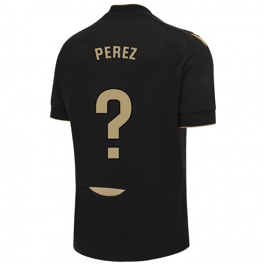 Vyrai Ángel Pérez #0 Juoda Išvykos Marškinėliai 2023/24 T-Shirt