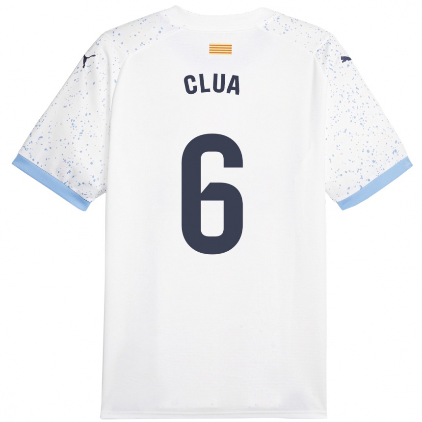 Vyrai Silvi Clua #6 Baltas Išvykos Marškinėliai 2023/24 T-Shirt