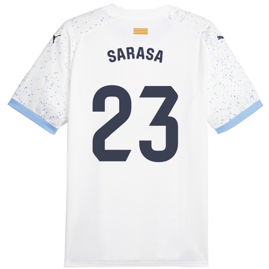 Vyrai Javier Sarasa #23 Baltas Išvykos Marškinėliai 2023/24 T-Shirt