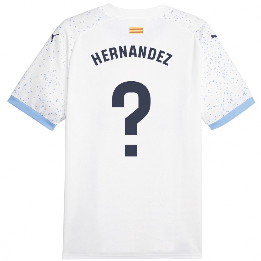 Vyrai Guillem Hernández #0 Baltas Išvykos Marškinėliai 2023/24 T-Shirt