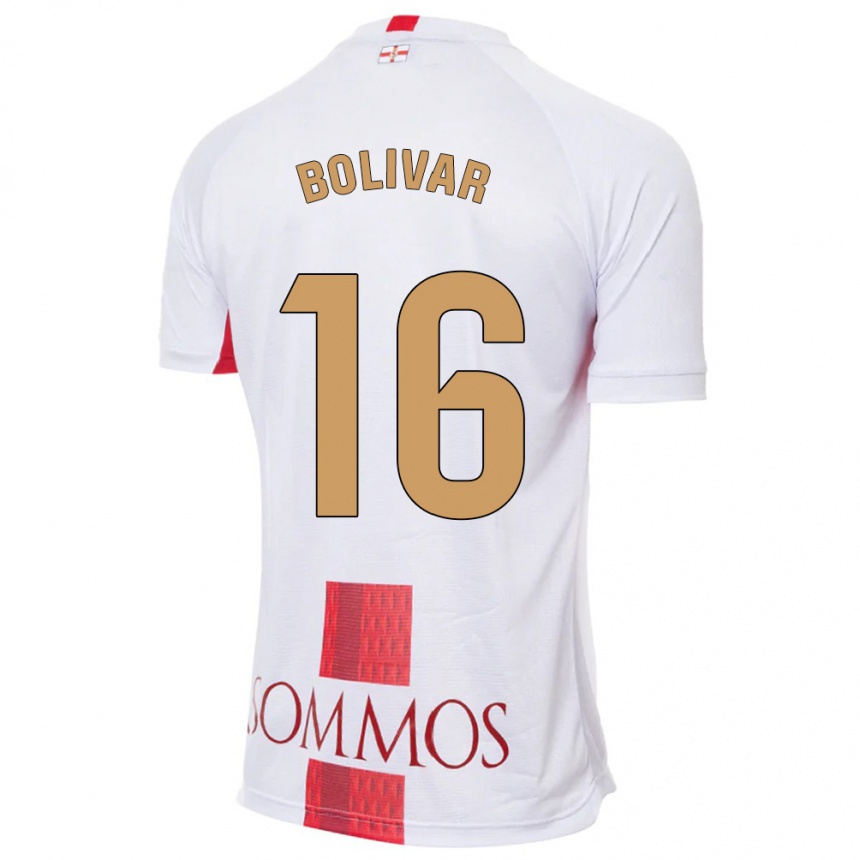 Vyrai Jovanny Bolívar #16 Baltas Išvykos Marškinėliai 2023/24 T-Shirt