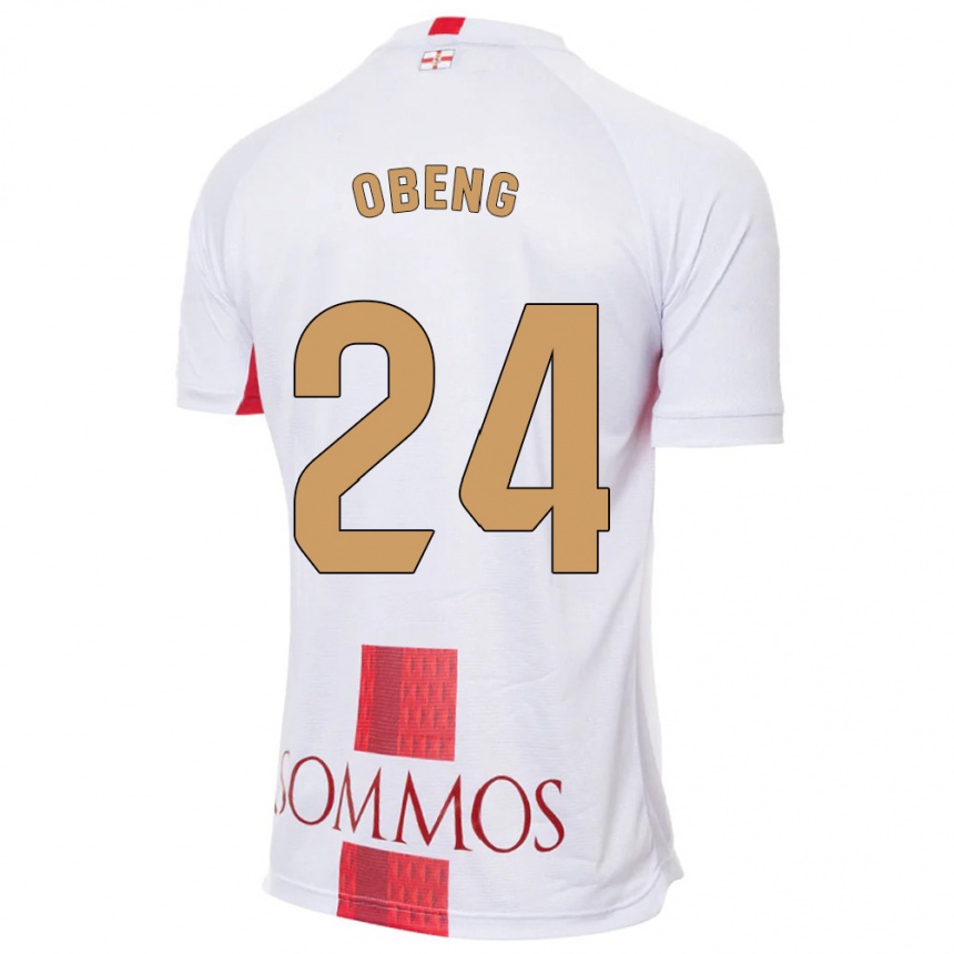 Vyrai Samuel Obeng #24 Baltas Išvykos Marškinėliai 2023/24 T-Shirt