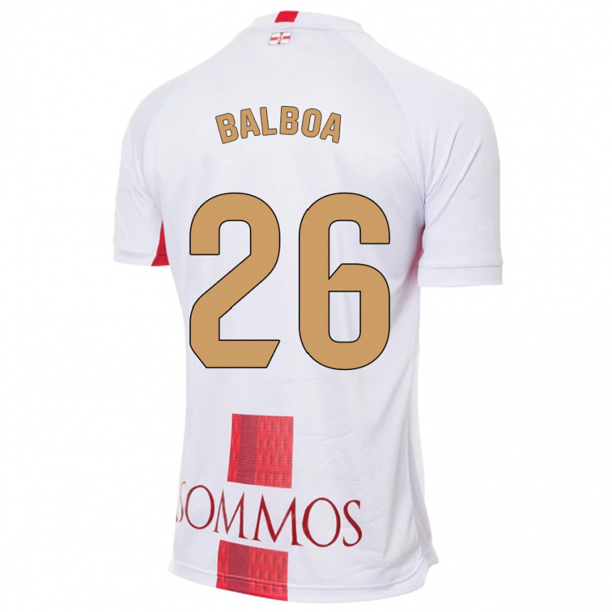 Vyrai Álex Balboa #26 Baltas Išvykos Marškinėliai 2023/24 T-Shirt