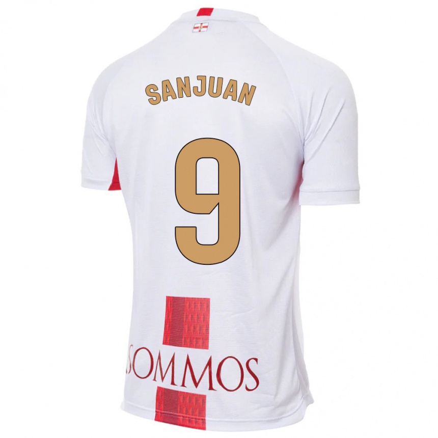 Vyrai Royo Sanjuan #9 Baltas Išvykos Marškinėliai 2023/24 T-Shirt