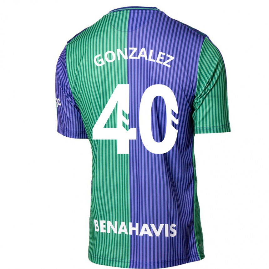 Vyrai Carol González #40 Žalia Mėlyna Išvykos Marškinėliai 2023/24 T-Shirt