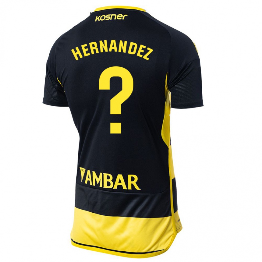 Vyrai Diego Hernández #0 Juoda Geltona Išvykos Marškinėliai 2023/24 T-Shirt