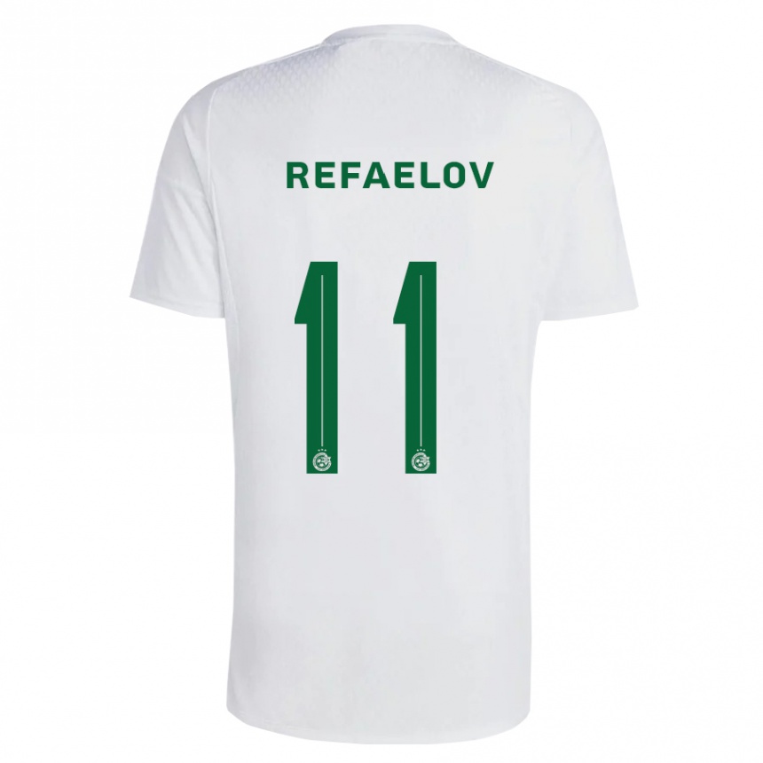 Vyrai Lior Refaelov #11 Žalia Mėlyna Išvykos Marškinėliai 2023/24 T-Shirt