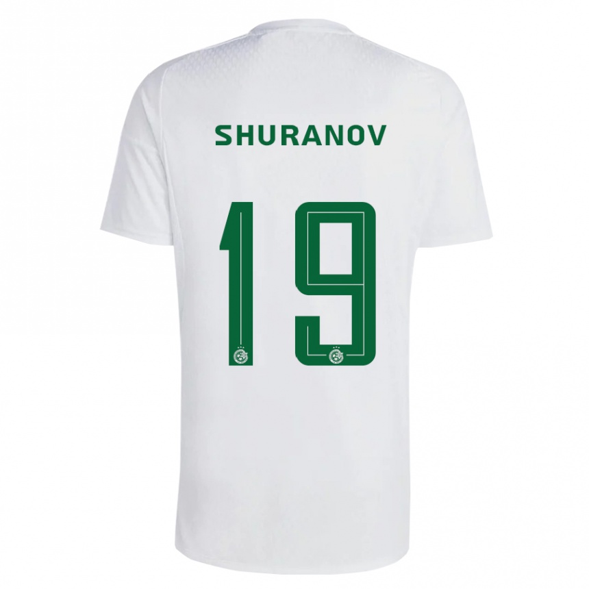 Vyrai Erik Shuranov #19 Žalia Mėlyna Išvykos Marškinėliai 2023/24 T-Shirt