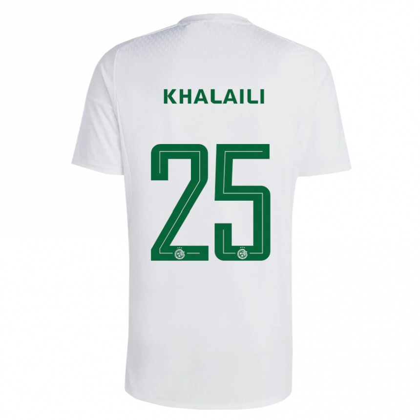 Vyrai Anan Khalaili #25 Žalia Mėlyna Išvykos Marškinėliai 2023/24 T-Shirt