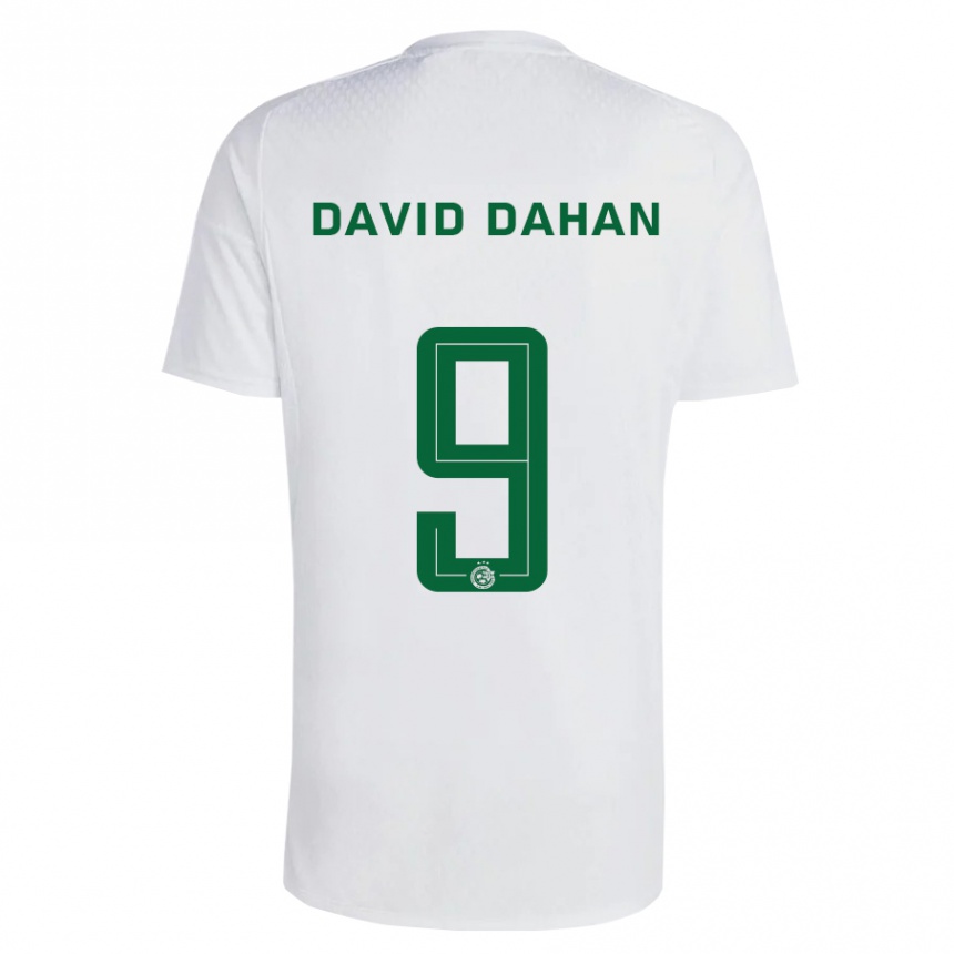 Vyrai Omer David Dahan #9 Žalia Mėlyna Išvykos Marškinėliai 2023/24 T-Shirt