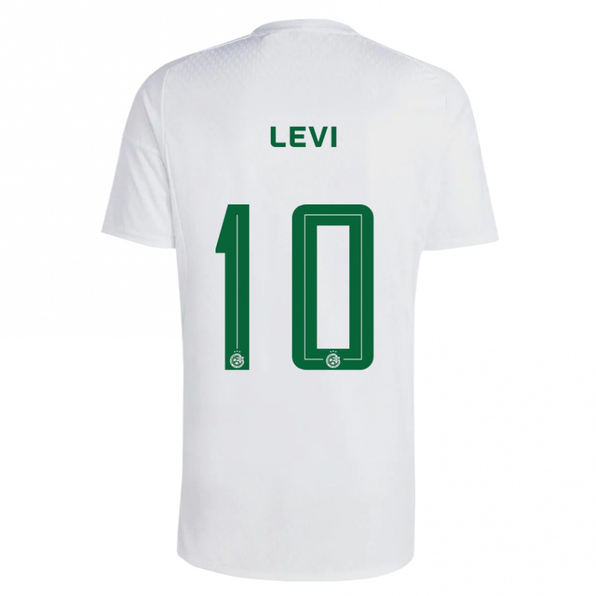 Vyrai Yarin Levi #10 Žalia Mėlyna Išvykos Marškinėliai 2023/24 T-Shirt