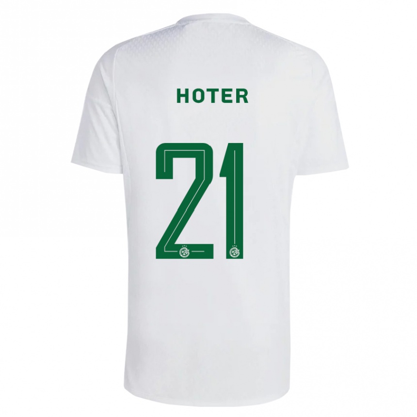 Vyrai Tavor Hoter #21 Žalia Mėlyna Išvykos Marškinėliai 2023/24 T-Shirt