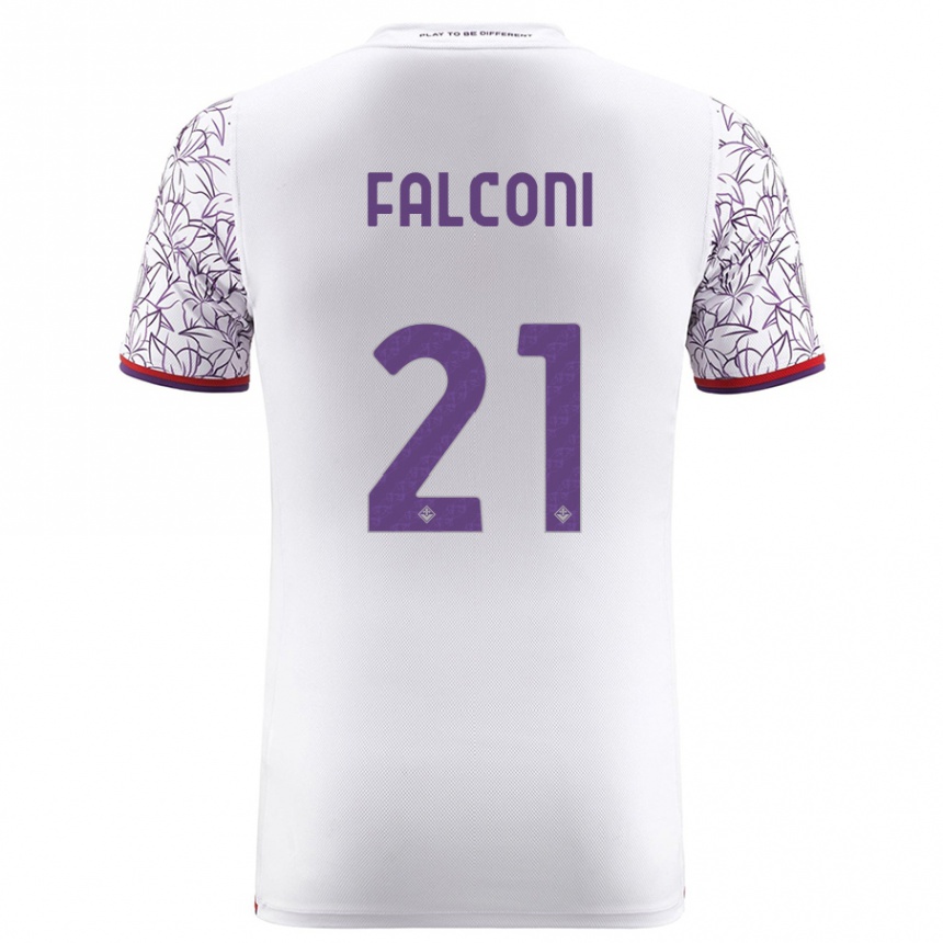 Vyrai Niccolò Falconi #21 Baltas Išvykos Marškinėliai 2023/24 T-Shirt