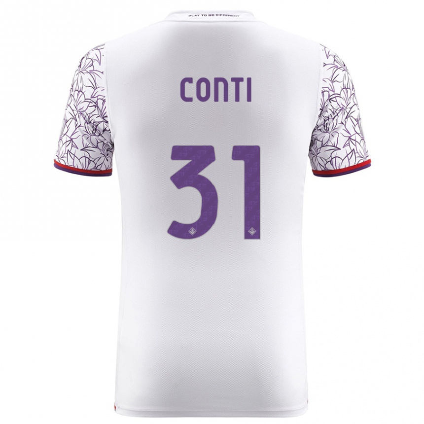 Vyrai Gabriele Conti #31 Baltas Išvykos Marškinėliai 2023/24 T-Shirt