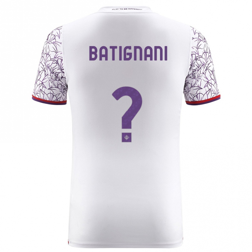 Vyrai Francesco Batignani #0 Baltas Išvykos Marškinėliai 2023/24 T-Shirt